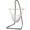 Gardeon Hammock Hanging Chair with Heavy Duty Steel Stand HM-CHAIR-MES-CREAM-A