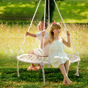 Gardeon Hammock Chair Outdoor Tree Swing Nest Web Hanging Seat 100cm HM-CHAIR-NEST-CREAM