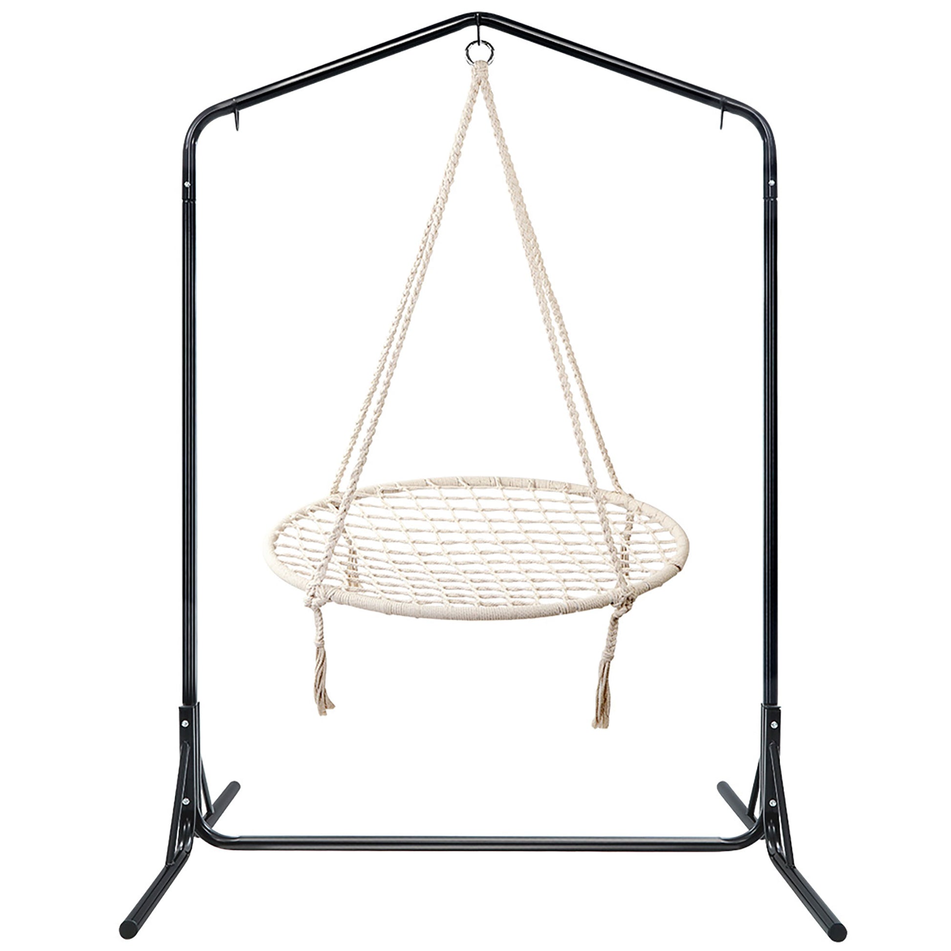 Gardeon Hammock Chair with Stand Nest Web Outdoor Swing 100cm HM-CHAIR-NEST-CREAM-U