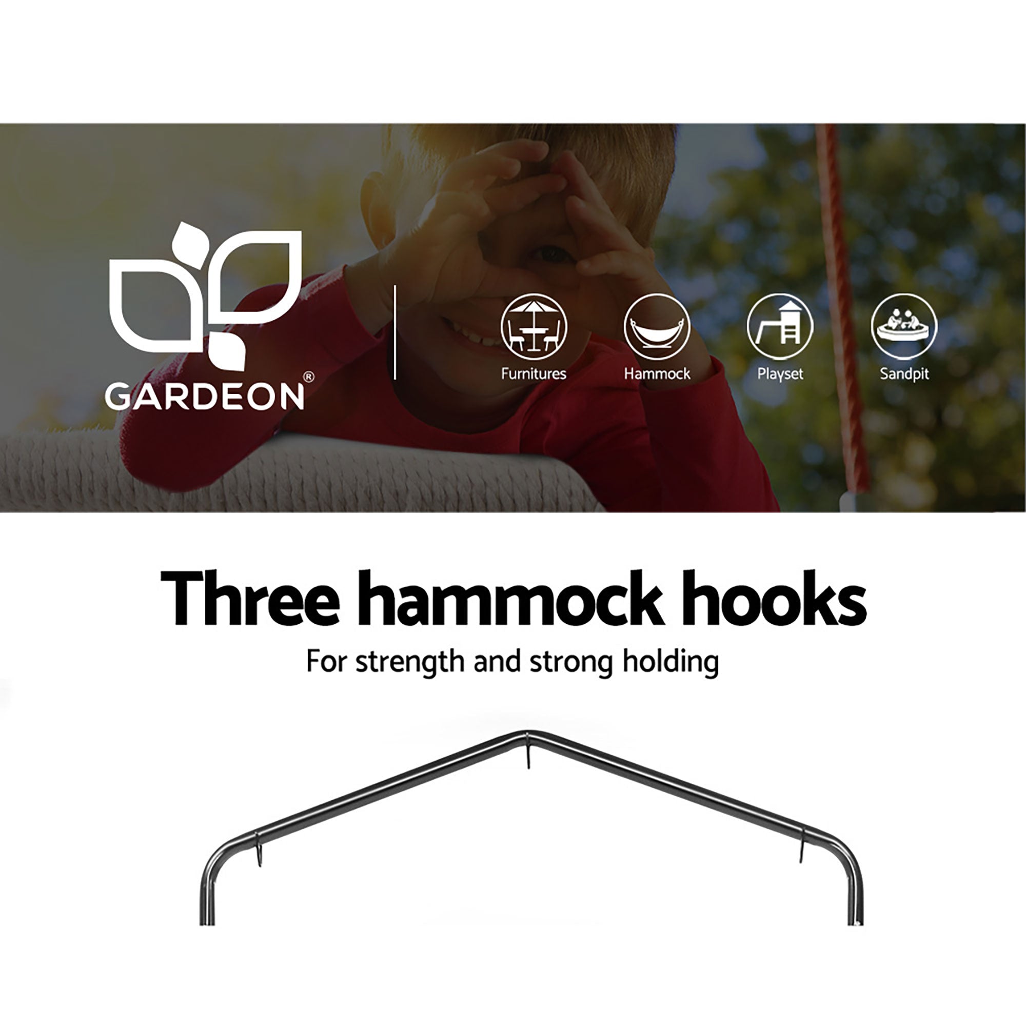 Gardeon Hammock Chair with Stand Nest Web Outdoor Swing 100cm HM-CHAIR-NEST-CREAM-U