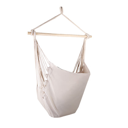 Gardeon Hammock Chair Outdoor Camping Hanging Hammocks Cushion Pillow Cream HM-CHAIR-PILLOW-CREAM