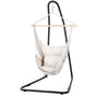 Gardeon Hammock Chair with Heavy Duty Steel Stand HM-CHAIR-PILLOW-CREAM-A
