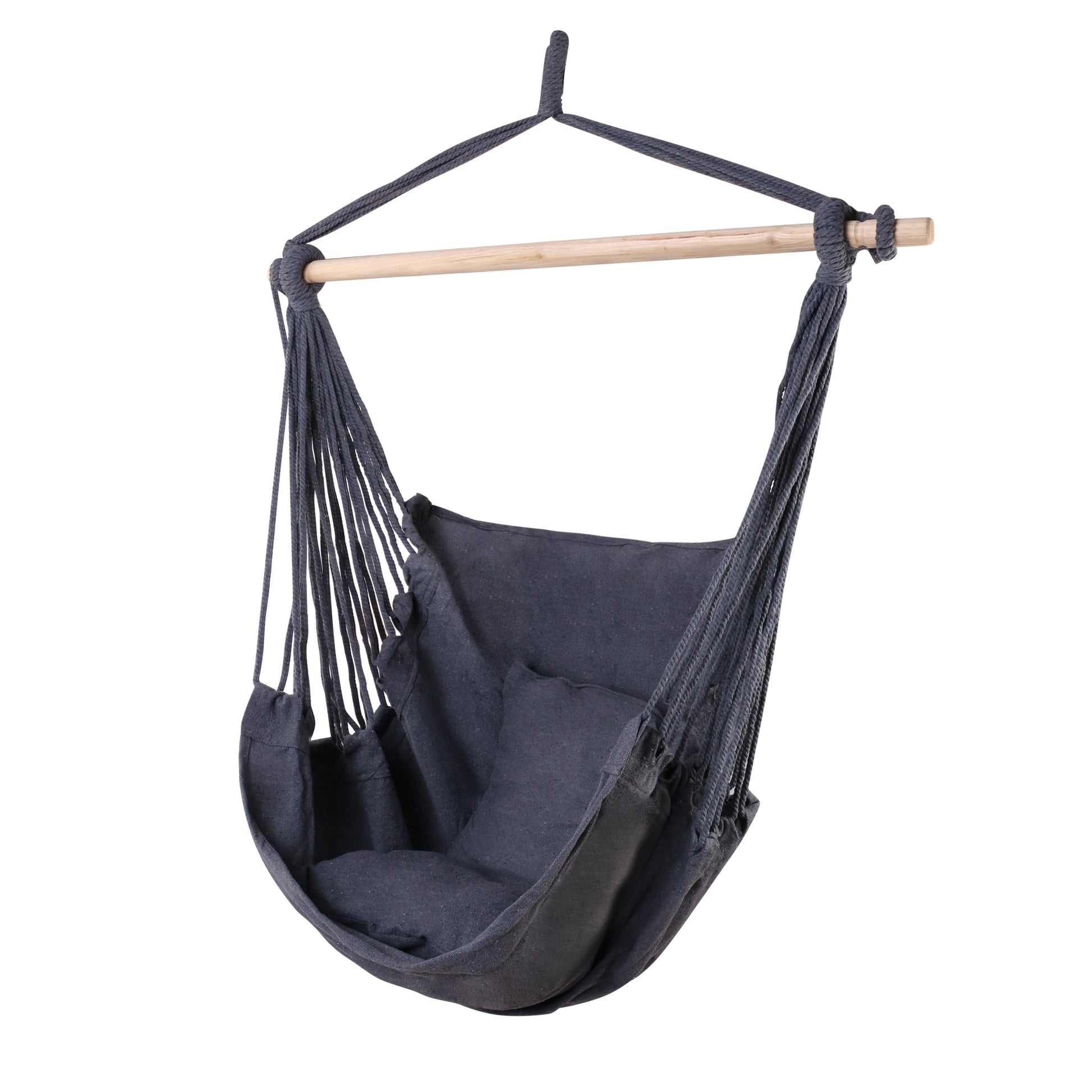 Gardeon Hammock Chair Outdoor Camping Hanging Hammocks Cushion Pillow Grey HM-CHAIR-PILLOW-GREY