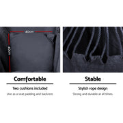 Gardeon Outdoor Hammock Chair with Stand Swing Hanging Hammock with Pillow Grey HM-CHAIR-PILLOW-GREY-U