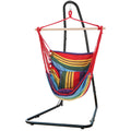Gardeon Hammock Chair with Heavy Duty Steel Stand HM-CHAIR-PILLOW-RAINBOW-A
