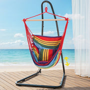 Gardeon Hammock Chair with Heavy Duty Steel Stand HM-CHAIR-PILLOW-RAINBOW-A
