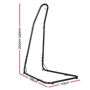 Gardeon Hammock Chair Stand Heavy Duty Steel Frame Black HM-CHAIR-STAND-A