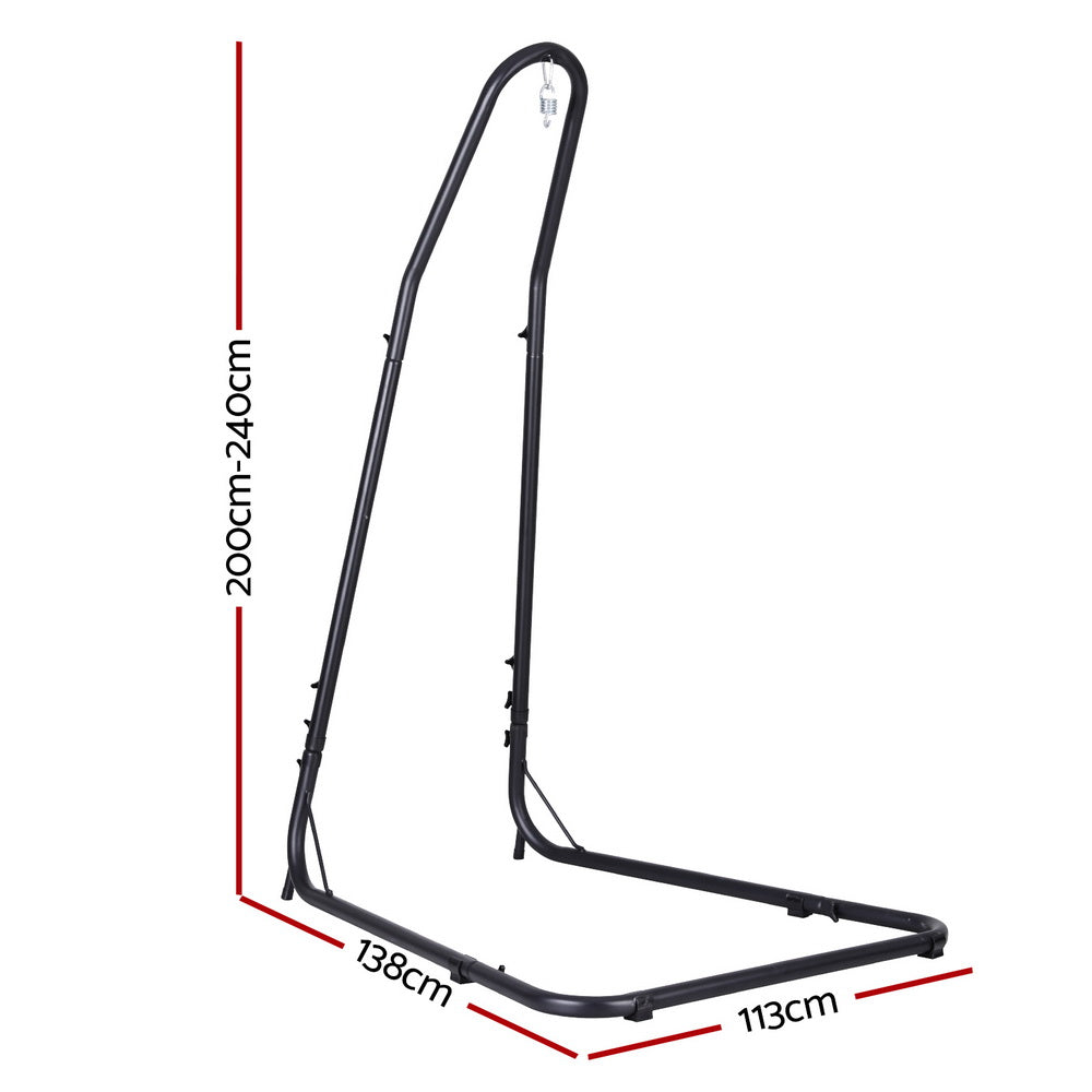 Gardeon Hammock Chair Stand Heavy Duty Steel Frame Black HM-CHAIR-STAND-A