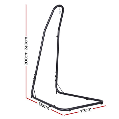 Gardeon Hammock Chair Stand Heavy Duty Steel Frame Black HM-CHAIR-STAND-A