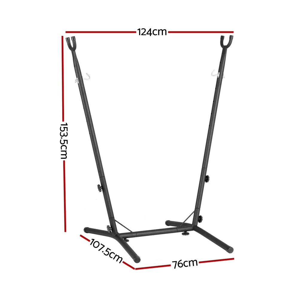 Gardeon Hammock Chair Stand Metal Frame Black HM-CHAIR-STAND-H