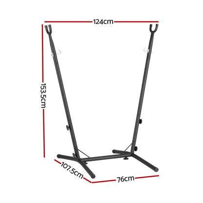 Gardeon Hammock Chair Stand Metal Frame Black HM-CHAIR-STAND-H
