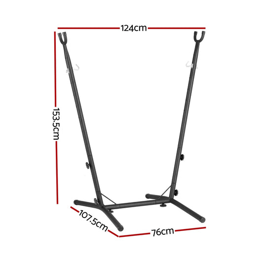 Gardeon Hammock Chair Stand Metal Frame Black HM-CHAIR-STAND-H