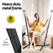 Gardeon Hammock Chair Stand Metal Frame Black HM-CHAIR-STAND-H