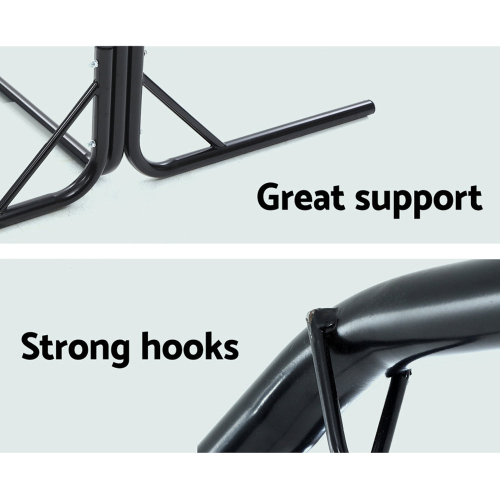 Gardeon Hammock Chair Steel Stand 2 Person Double Outdoor Heavy Duty 200KG HM-CHAIR-STAND-U