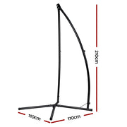 Gardeon Hammock Chair Steel Stand Outdoor Furniture Heavy Duty Black HM-CHAIR-STAND-X