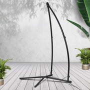 Gardeon Hammock Chair Steel Stand Outdoor Furniture Heavy Duty Black HM-CHAIR-STAND-X