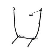 Gardeon Hammock Chair Stand Iron Frame w/ Phone Holder Black HM-CHAIR-STD-H