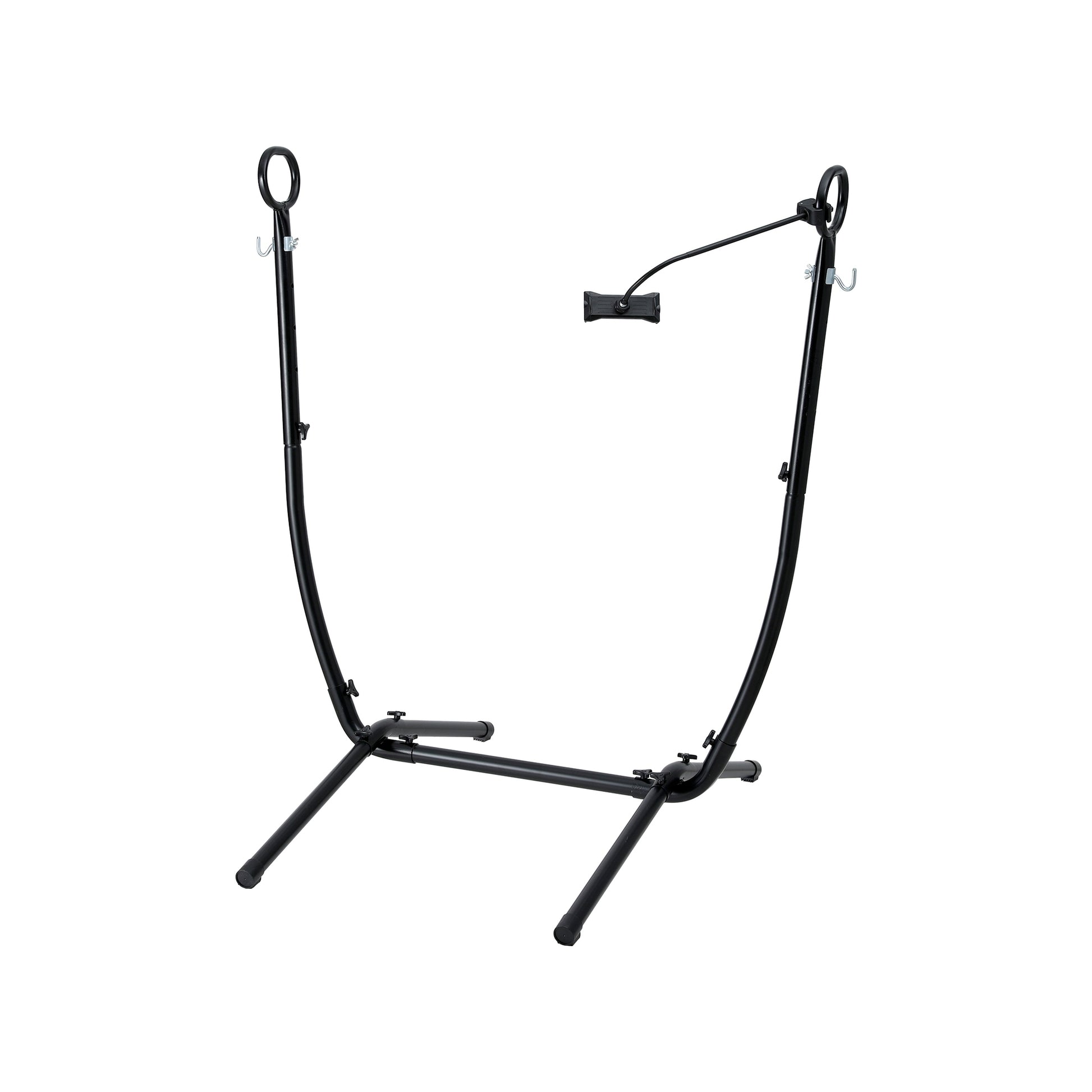 Gardeon Hammock Chair Stand Iron Frame w/ Phone Holder Black HM-CHAIR-STD-H