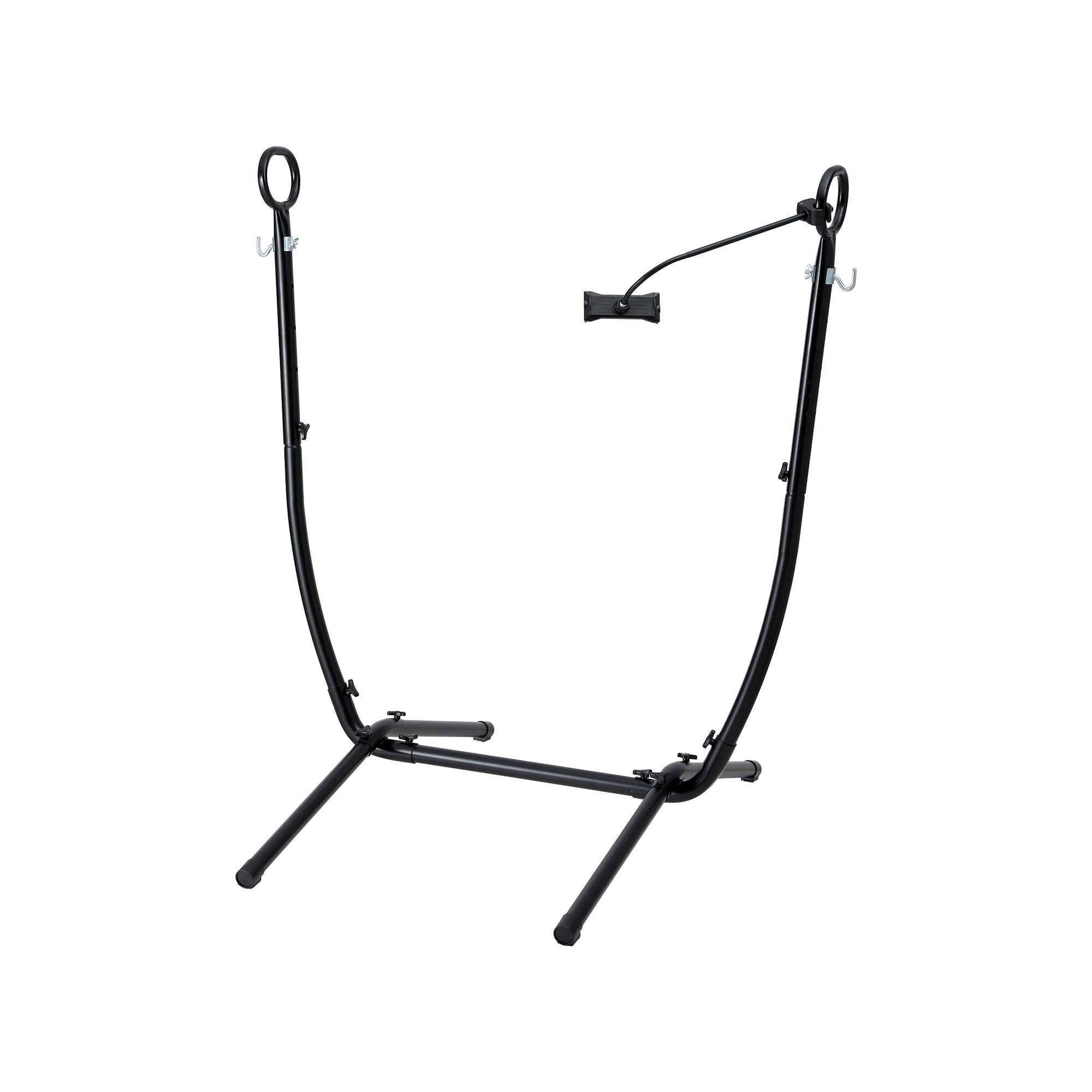 Gardeon Hammock Chair Stand Iron Frame w/ Phone Holder Black HM-CHAIR-STD-H