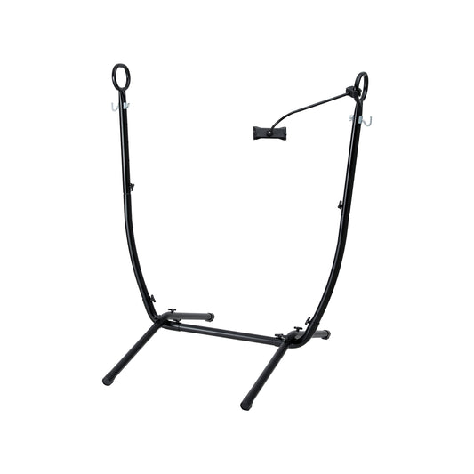 Gardeon Hammock Chair Stand Iron Frame w/ Phone Holder Black HM-CHAIR-STD-H