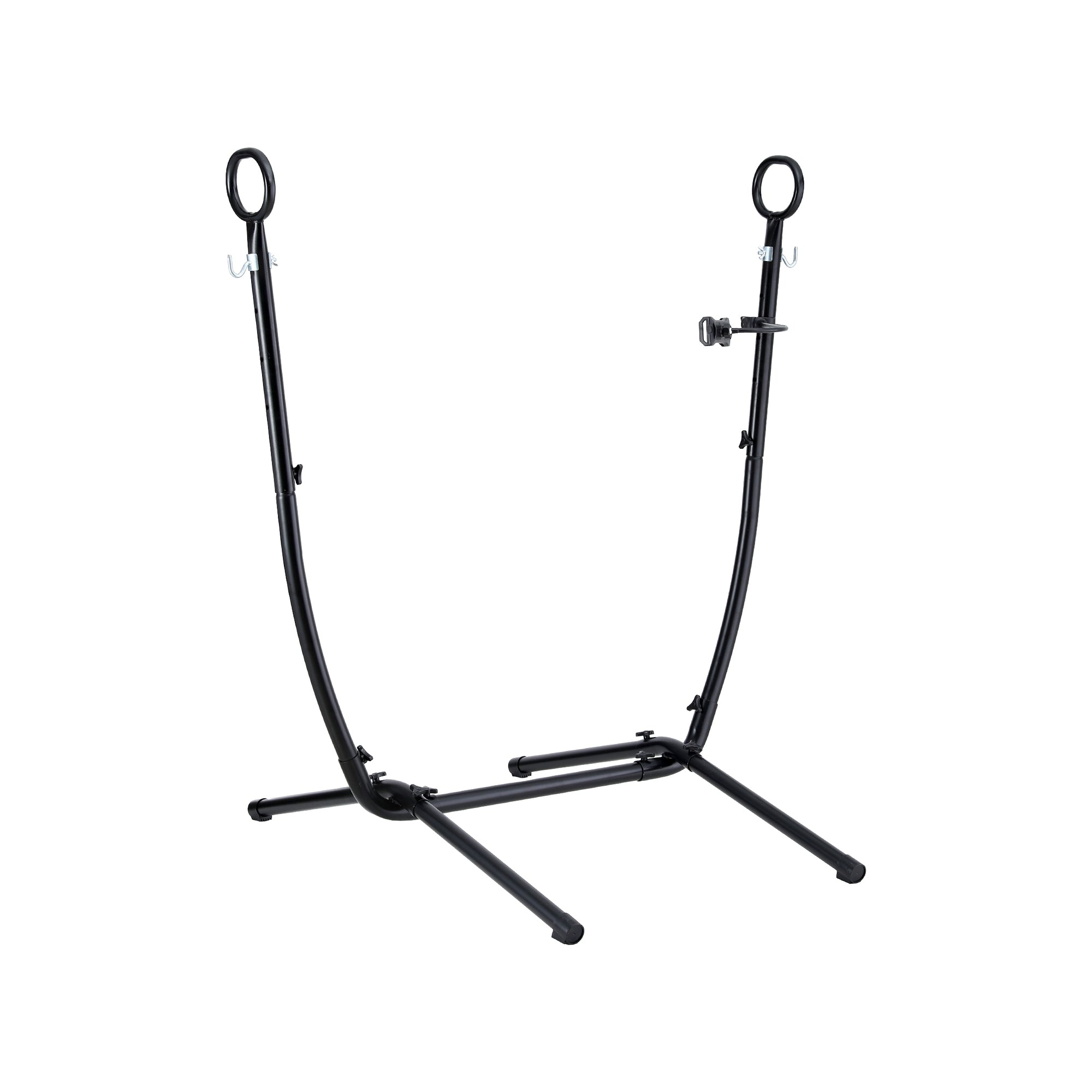 Gardeon Hammock Chair Stand Iron Frame w/ Phone Holder Black HM-CHAIR-STD-H