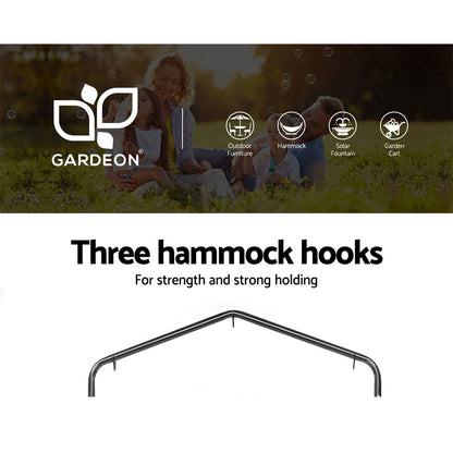 Gardeon Outdoor Hammock Chair with Stand Tassel Hanging Rope Hammocks Grey HM-CHAIR-TASSEL-GREY-U