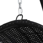 Gardeon Outdoor Egg Swing Chair Wicker Furniture Pod Stand Armrest Black HM-EGG-RAN-S-ARM-BK