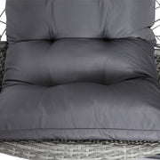 Gardeon Outdoor Egg Swing Chair Wicker Furniture Pod Stand Armrest Light Grey HM-EGG-RAN-S-ARM-LGR