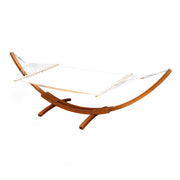 Gardeon Hammock Bed Outdoor Camping Garden Timber Hammock with Stand HM-TIM-ARC-DOU-FLA-AB