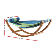 Gardeon Hammock Bed Outdoor Camping Kids Timber Hammock Rocking HM-TIM-ARC-KIDS-BLUE