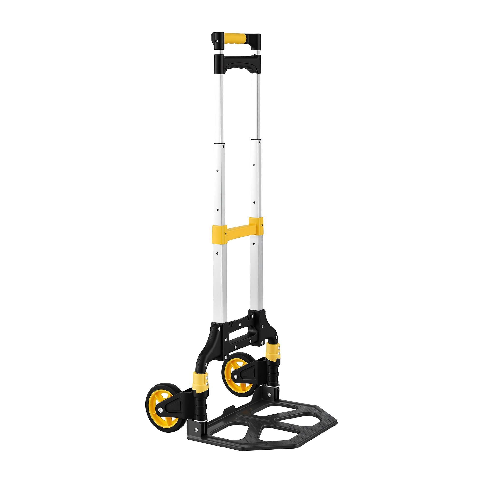 Giantz Folding Trolley Portable Hand Truck Lightweight Travel Luggage Silver HP-CART-2W-WH