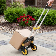 Giantz Folding Trolley Portable Hand Truck Lightweight Travel Luggage Silver HP-CART-2W-WH