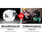 Giantz Air Hose Reel 20m Retractable Rewind Swivel Wall Mount Compressor Garage HR-AIR-AUTO-20M