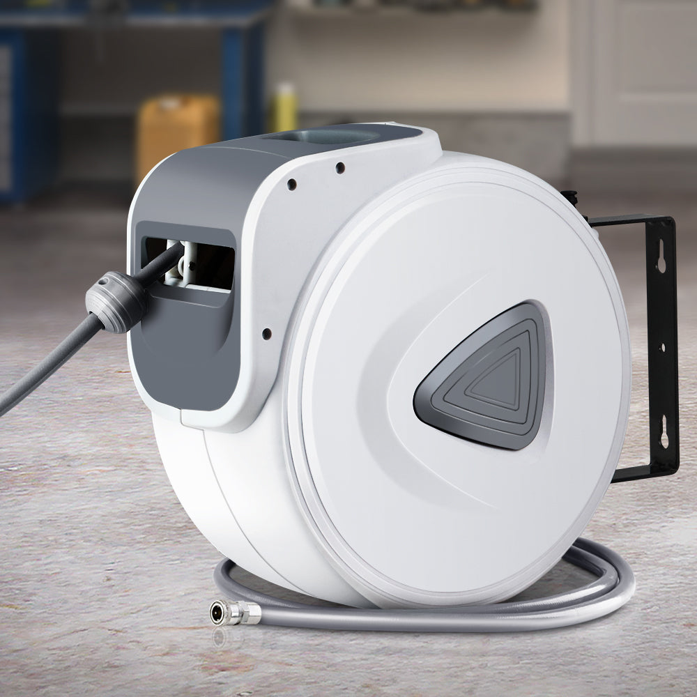 Giantz Air Hose Reel 10m Retractable Rewind Swivel Wall Mount Compressor Garage HR-AIR-AUTO-10M