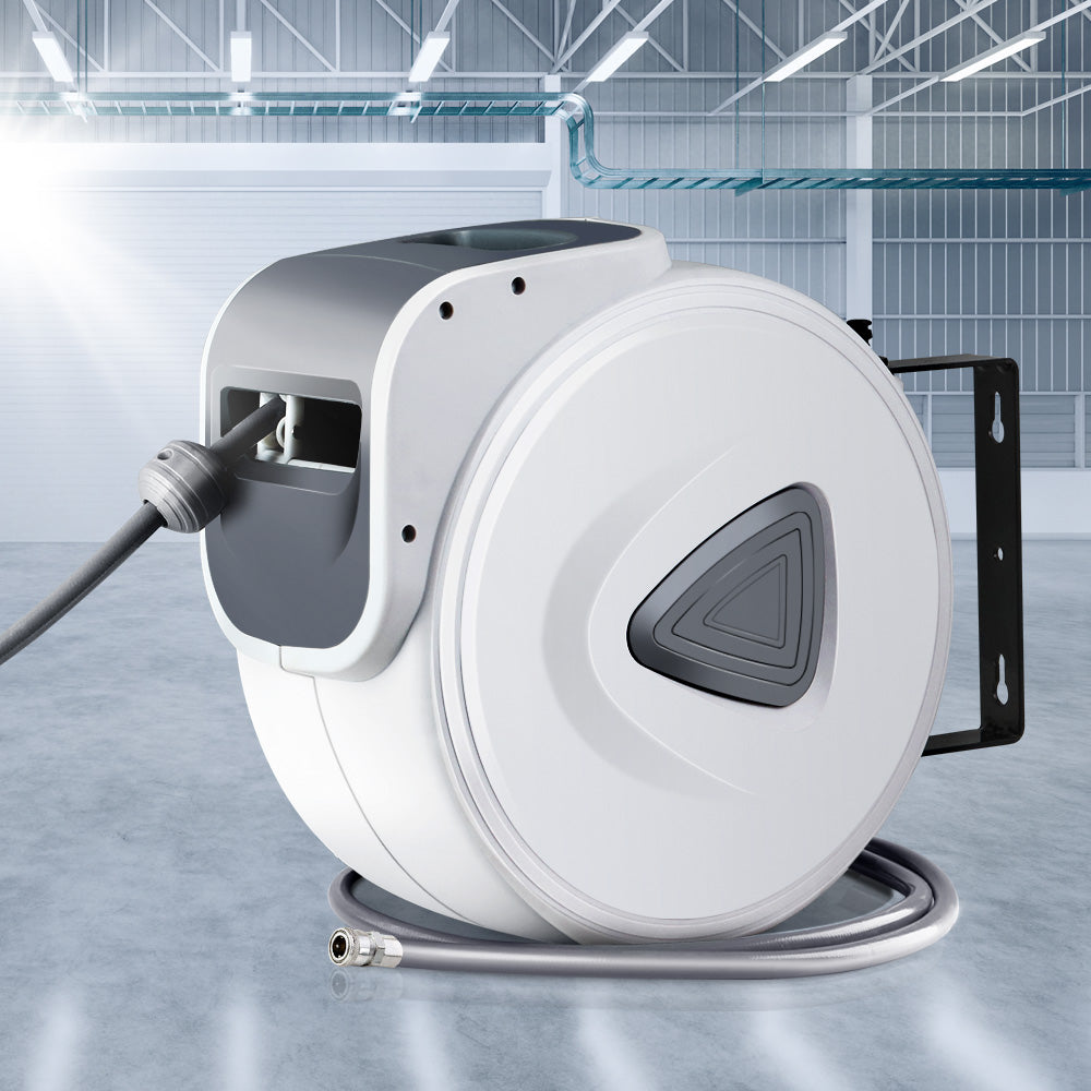 Giantz Air Hose Reel 20m Retractable Rewind Swivel Wall Mount Compressor Garage HR-AIR-AUTO-20M