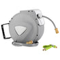 Water Hose Reel 30M Retractable Garden Auto Rewind Brass Spray Gun HR-WA-AUTO-30M-MTL