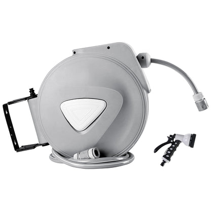 Water Hose Reel 30M Retractable Garden Auto Rewind Spray Gun HR-WA-AUTO-30M-PLS