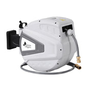 Green Fingers 30M Water Hose Reel Retractable Auto Rewind Wall Mount Garden Spray Gun HR-WA-AUTO-N-30M-MTL