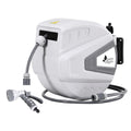 Green Fingers 30M Water Hose Reel Retractable Auto Rewind Wall Mount Garden Spray Gun HR-WA-AUTO-N-30M-PLS