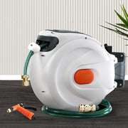 Greenfingers Water Hose Reel 20M Retractable Garden Brass Spray Gun Auto Rewind HR-WA-BNS-20M-MTL