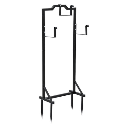 Green Fingers Garden Hose Holder Metal Portable Freestanding Hose Stand 4 Spikes Black HR-WA-HOLD-BK