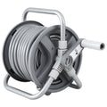 Green Fingers 20m Retractable Garden Hose Reel Heavy Duty 1/2" Hose Auto Rewind HR-WA-MNL-20M-PLS