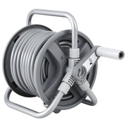 Green Fingers 20m Retractable Garden Hose Reel Heavy Duty 1/2" Hose Auto Rewind HR-WA-MNL-20M-PLS