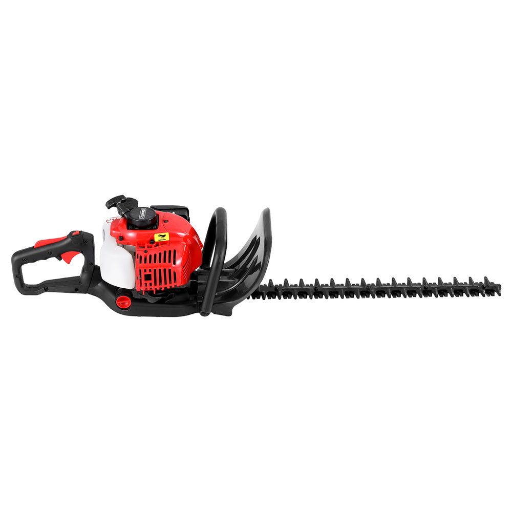Giantz 25.4CC Petrol Hedge Trimmer 24" Dual Blade Tree Grass Garden Tool HT-26CC-24IN-RDBK