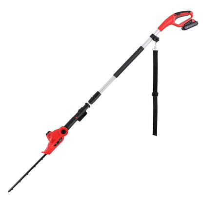 Giantz Cordless Pole Hedge Trimmer Garden Pruner Electric Cutter HT-POLE-20V-45-RDBK