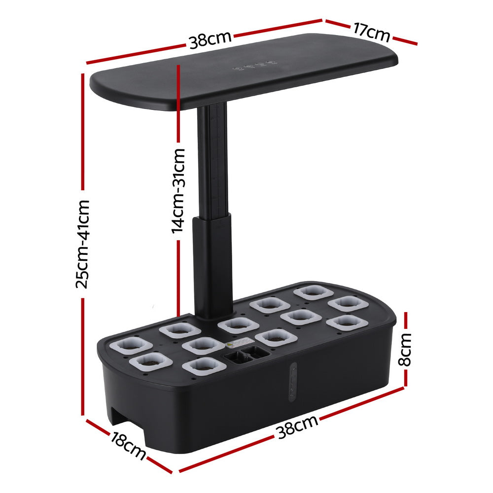 Green Fingers Hydroponics Growing System with LED lights HYDS-GL-23W-BK