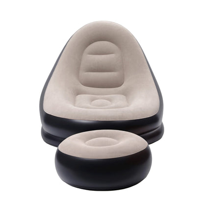 Gardeon Inflatable Chair with Ottoman Air Sofa Blow Up Air Chair for Camping with Pump IAS-OTM-CO