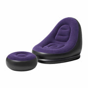 Gardeon Inflatable Chair with Ottoman Air Sofa Blow Up Air Chair for Camping with Pump Purple