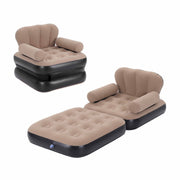 Gardeon Inflatable Chair Sun Lounge Air Sofa Blow Up Air Chair for Camping with Pump