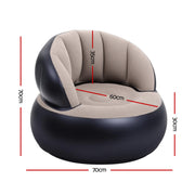 Gardeon Inflatable Chair Blow Up Folding Air Chairs Sofa for Camping with Pump IAS-ROUND-CO